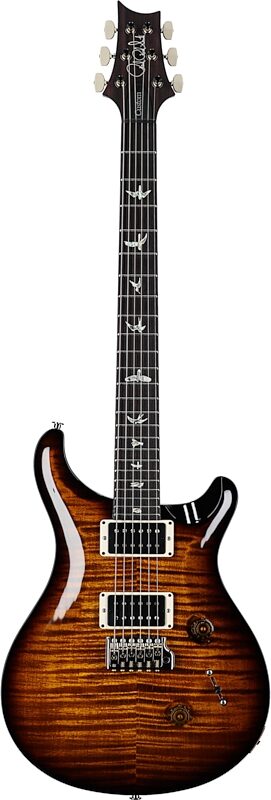 PRS Paul Reed Smith Custom 24 Gen III Electric Guitar (with Case), Black Gold Burst, Serial Number 0382219, Full Straight Front
