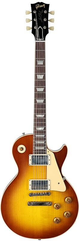 Gibson Custom 1958 Les Paul Standard Reissue Electric Guitar (with Case), Iced Tea Burst, Serial Number 84777, Full Straight Front