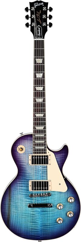 Gibson Les Paul Standard 60s Custom Color Electric Guitar, Figured Top (with Case), Blueberry Burst, Serial Number 211440221, Full Straight Front