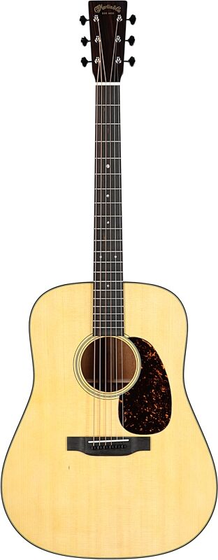 Martin D-18 Dreadnought Acoustic Guitar (with Case), Natural, Serial Number M2843871, Full Straight Front