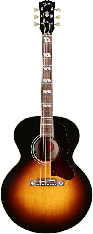 Gibson J-185 Original Acoustic-Electric Guitar (with Case), Vintage Sunburst, Serial Number 21214116, Full Straight Front