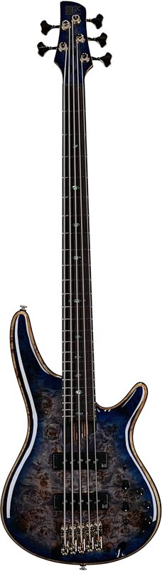 Ibanez SR2605 Premium Electric Bass, 5-String (with Gig Bag), Cerulean Blue Burst, Serial Number 240300083, Full Straight Front