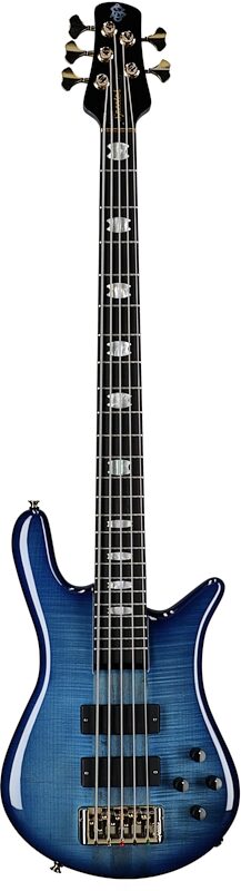 Spector Euro5 LT Electric Bass, 5-String (with Gig Bag), Blue Fade Gloss, Serial Number 21NB20431, Full Straight Front