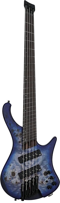 Ibanez EHB1505MS Bass Guitar, 5-String (with Gig Bag), Pacific Blue Burst, Serial Number 211P02I240120482, Full Straight Front