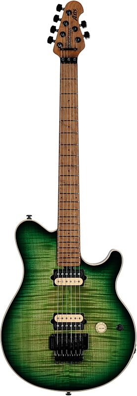 Ernie Ball Music Man Axis Electric Guitar (with Case), Matcha Flame, with Mono Bag, Serial Number H05267, Full Straight Front