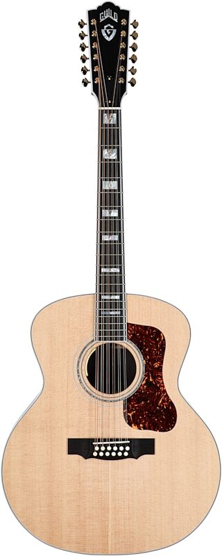 Guild F-512E Acoustic-Electric Guitar, 12-String (with Case), Natural, Serial Number C240472, Full Straight Front