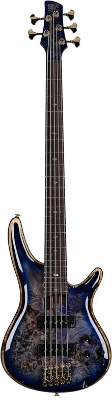 Ibanez SR2605 Premium Electric Bass, 5-String (with Gig Bag), Cerulean Blue Burst, Serial Number 211P04231105020, Full Straight Front
