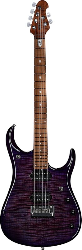 Ernie Ball Music Man John Petrucci JP15 Electric Guitar (with Gig Bag), Purple Nebula Flame, Serial Number H07368, Full Straight Front