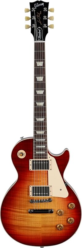 Gibson Exclusive '50s Les Paul Standard AAA Flame Top Electric Guitar (with Case), Heritage Cherry Sunburst, Serial Number 210040351, Full Straight Front