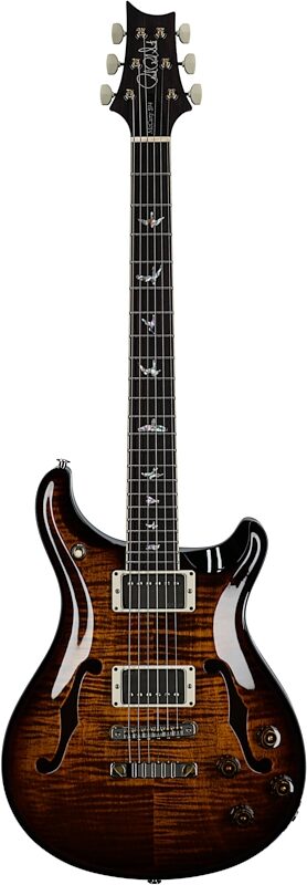 PRS Paul Reed Smith McCarty 594 Hollowbody II Electric Guitar, Black Gold Burst, Serial Number 0384872, Full Straight Front