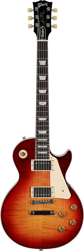 Gibson Exclusive '50s Les Paul Standard AAA Flame Top Electric Guitar (with Case), Heritage Cherry Sunburst, Serial Number 210140053, Full Straight Front