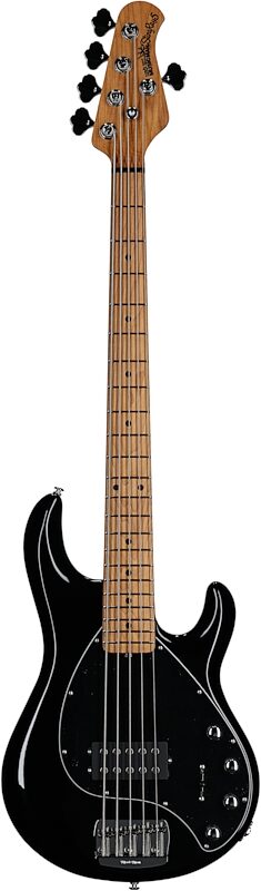 Ernie Ball Music Man StingRay 5 Special Electric Bass, 5-String (with Case), Black, Serial Number K04221, Full Straight Front
