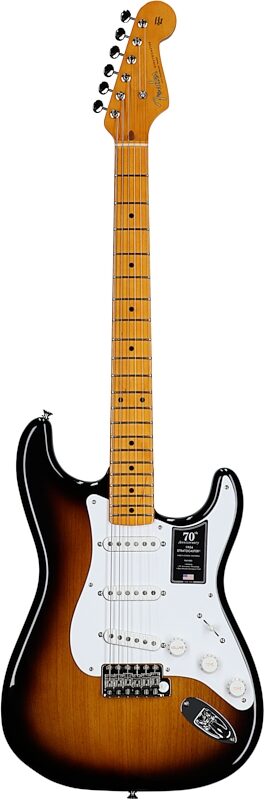 Fender 70th Anniversary American Vintage II 1954 Stratocaster Electric Guitar (with Case), 2-Color Sunburst, Serial Number V704304, Full Straight Front