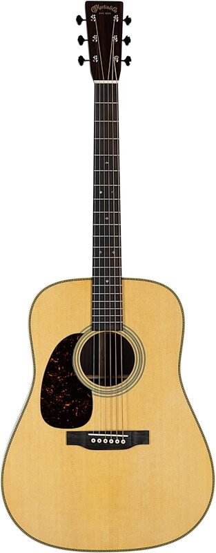 Martin HD-28 Herringbone Dreadnought Acoustic Guitar, Left-Handed (with Case), New, Serial Number M2869030, Full Straight Front