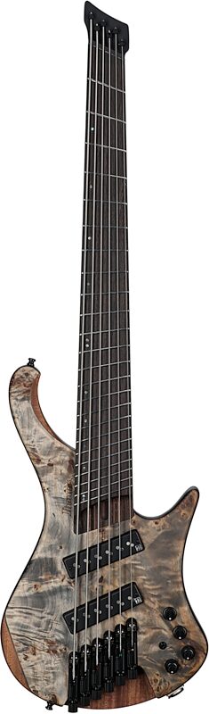 Ibanez EHB1506MS Bass Guitar, 6-String (with Gig Bag), Flat Black Ice, Serial Number I240500085, Full Straight Front