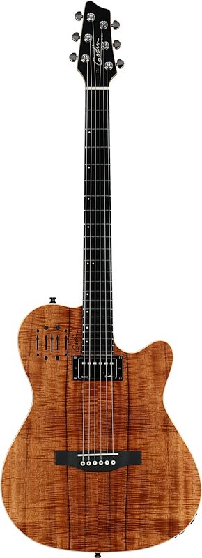 Godin A6 Ultra Extreme Electric Guitar (with Gig Bag), Koa, Serial Number 22214117, Full Straight Front