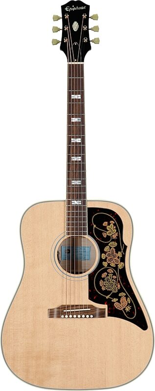 Epiphone USA Frontier Acoustic-Electric Guitar (with Case), Antique Natural, Serial Number 22703061, Full Straight Front