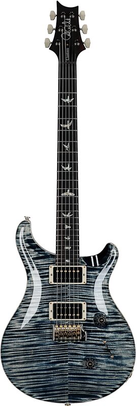 PRS Paul Reed Smith Custom 24 Pattern Thin 10-Top Electric Guitar (with Case), Faded Whale Blue, Serial Number 0390145, Full Straight Front