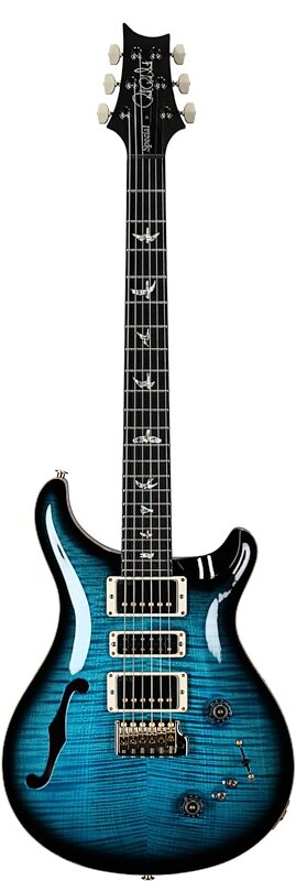 PRS Paul Reed Smith Special Semi-Hollow LTD 10-Top Electric Guitar (with Case), Carrol Blue Smoke, Serial Number 0389520, Full Straight Front