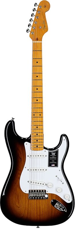 Fender 70th Anniversary American Vintage II 1954 Stratocaster Electric Guitar (with Case), 2-Color Sunburst, Serial Number V704164, Full Straight Front