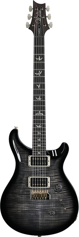 PRS Paul Reed Smith Custom 24 Pattern Thin 10-Top Electric Guitar (with Case), Charcoal Wraparound Smokeburst, Serial Number 0393369, Full Straight Front