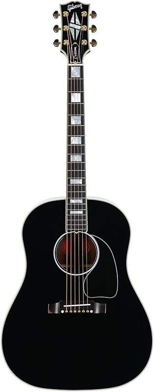 Gibson Custom J-45 Acoustic-Electric Guitar (with Case), Ebony, Serial Number 22994010, Full Straight Front