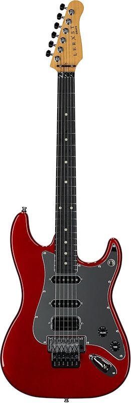 Lerxst Grace Floyd Rose Electric Guitar (with Case), Red, Serial Number 24310929, Full Straight Front