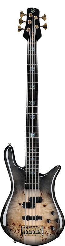 Spector Euro 5 Custom Bass Guitar (with Gig Bag), Natural Black Burst Gloss, Serial Number ]C121NB22356, Full Straight Front