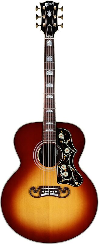 Gibson SJ-200 Standard Rosewood Jumbo Acoustic-Electric Guitar (with Case), Rosewood Burst, Serial Number 23124017, Full Straight Front