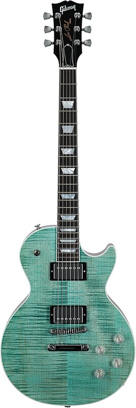 Gibson Les Paul Modern Figured AAA Electric Guitar (with Case), Seafoam Green, Serial Number 225440154, Full Straight Front