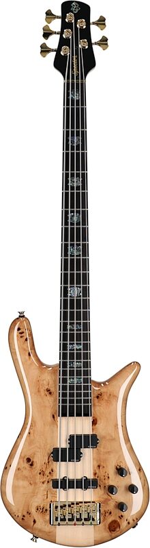 Spector Euro 5 Custom Bass Guitar (with Gig Bag), Natural Gloss, Serial Number ]C121NB22307, Full Straight Front