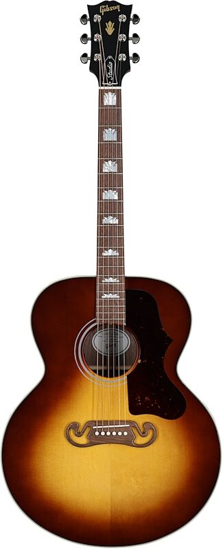 Gibson SJ-200 Studio Walnut Jumbo Acoustic-Electric Guitar (with Case), Walnut Burst, Serial Number 23554140, Full Straight Front