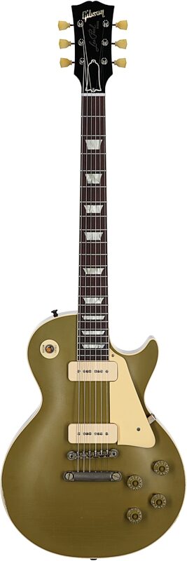 Gibson Limited Edition Custom Shop 1955 NAMM Les Paul Electric Guitar (with Case), Nugget Gold, Serial Number 55166, Full Straight Front