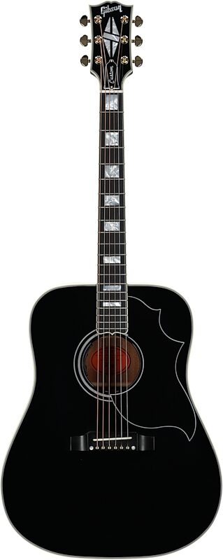 Gibson Hummingbird Custom Acoustic-Electric Guitar (with Case), Ebony, Serial Number 20304013, Full Straight Front