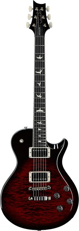 PRS Paul Reed Smith S2 McCarty 594 Singlecut Quilt Electric Guitar (with Gig Bag), Fire Red, Serial Number S2080457, Full Straight Front