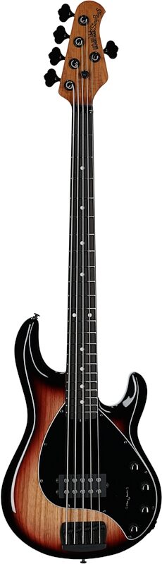 Ernie Ball Music Man StingRay 5 Special Electric Bass, 5-String (with Case), Faded Vintage Sunburst, Ebony Fretboard, Serial Number K05030, Full Straight Front