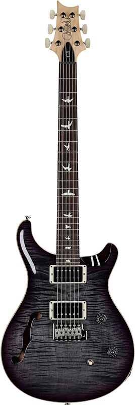 PRS Paul Reed Smith CE 24 Semi-Hollowbody Electric Guitar (with Gig Bag), Faded Gray Black Purple Burst, Serial Number 0402491, Full Straight Front