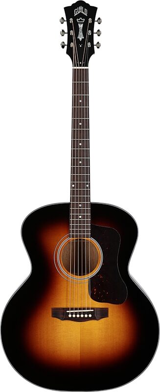 Guild F-40 Traditional Jumbo Acoustic Guitar (with Case), Antique Sunburst, Serial Number US250189, Full Straight Front