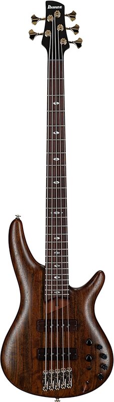Ibanez SR5505 Prestige Electric Bass, 5-String (with Case), Mocha Flat, Serial Number 210001F2500896, Full Straight Front