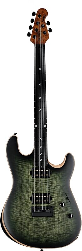 Ernie Ball Music Man Rabea Massaad Sabre Electric Guitar (with Case), Emerald Hill Burst, Serial Number S11996, Full Straight Front