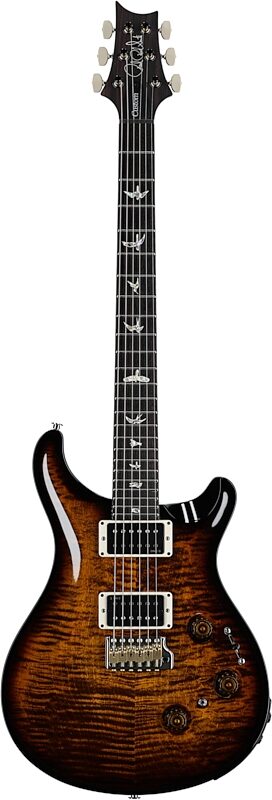 PRS Paul Reed Smith Custom 24 Piezo Electric Guitar (with Case), Black Gold Wrap Burst, Serial Number 0403871, Full Straight Front