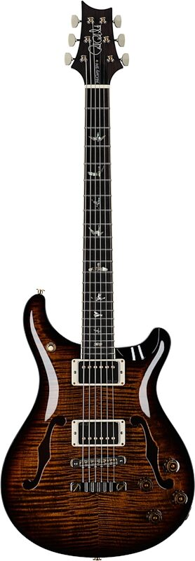 PRS Paul Reed Smith McCarty 594 Hollowbody II 10-Top Electric Guitar (with Case), Black Gold Burst, Serial Number 0388960, Full Straight Front