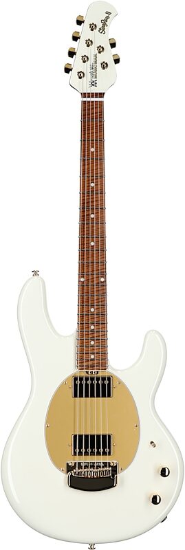 Ernie Ball Music Man StingRay II Cory Wong Deluxe Electric Guitar, Pearl White, Serial Number S12339, Full Straight Front