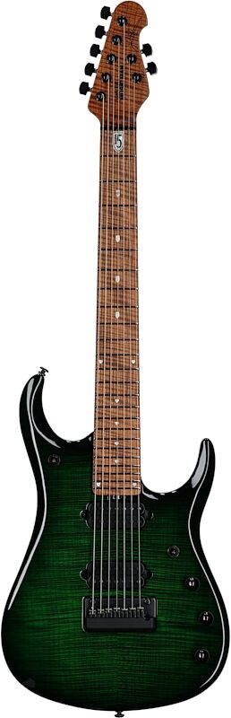 Ernie Ball Music Man John Petrucci JP15 7 Electric Guitar, 7-String (with Case), Tiger Eye Flame, Serial Number K07142, Full Straight Front