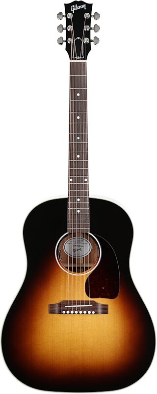 Gibson J-45 Standard Acoustic-Electric Guitar (with Case), Vintage Sunburst, Serial Number 21325038, Full Straight Front