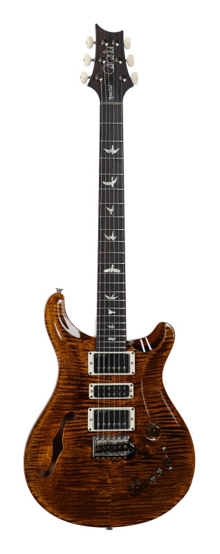 PRS Paul Reed Smith Special Semi-Hollowbody Electric Guitar (with Case), Black Gold, Serial Number 0408467, Full Straight Front