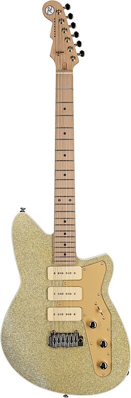 Reverend Ryan Malicsi Signature Electric Guitar, White Gold Sparkle, Full Straight Front