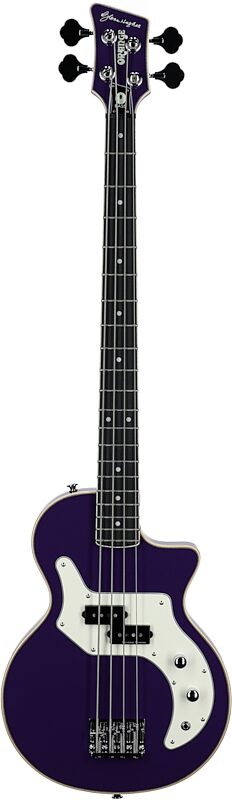 Orange Glenn Hughes Signature O Bass Electric Bass, Purple, Full Straight Front