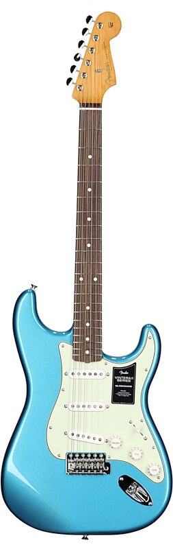 Fender Vintera II '60s Stratocaster Electric Guitar, Rosewood Fingerboard (with Gig Bag), Lake Placid Blue, Full Straight Front