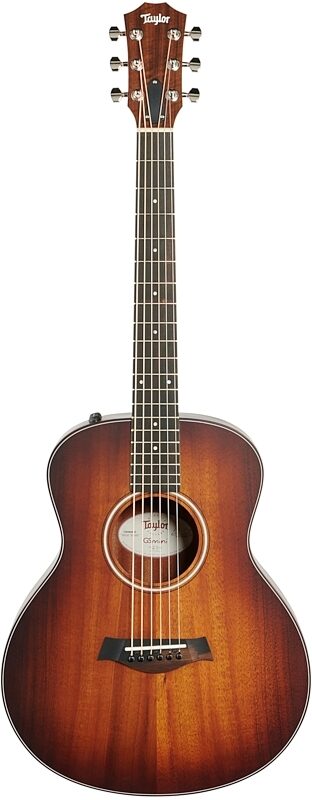 Taylor GS Mini-e Koa Plus Acoustic-Electric Guitar (with Gig Bag), Shaded Edge Burst, Full Straight Front